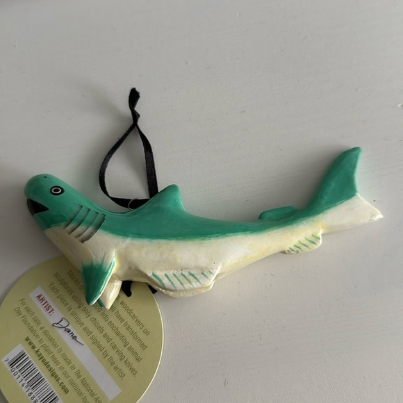 Baby Shark Wooden Artisan Made Christmas Ornament NWT - Picture 1 of 7